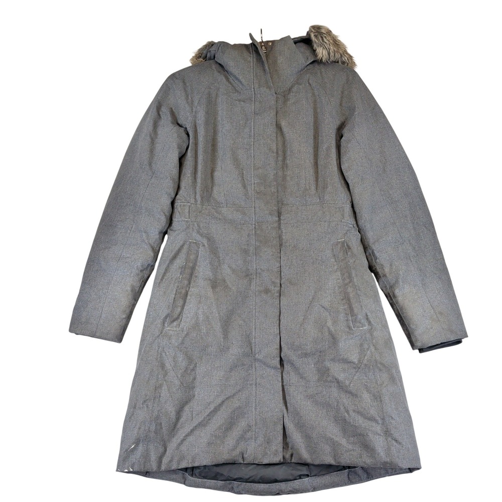 The North Face Arctic II Parka Womens Small Gray Down Hooded Jacket NF0A35BQ